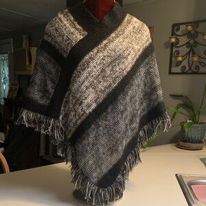 Chic  Poncho with Fringe